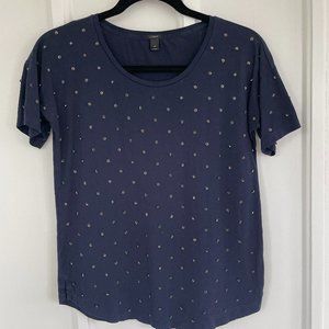J Crew Sequined Tee | Color: Navy | Size: XS